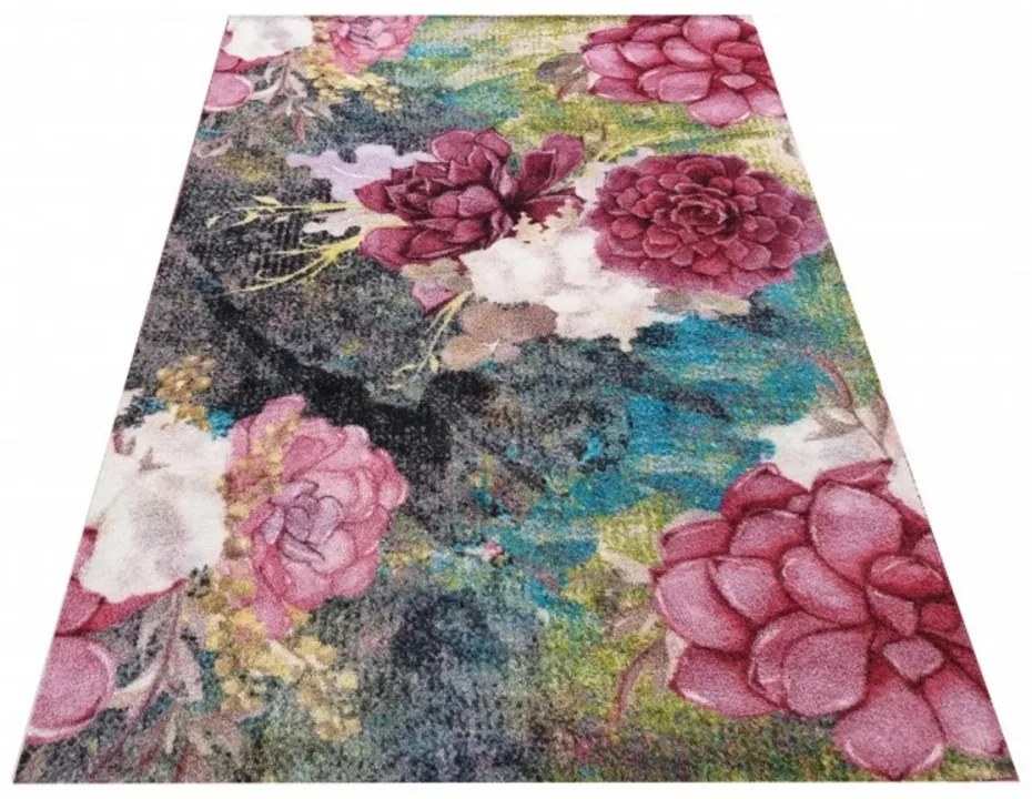 Kusový koberec Ružové kvety viacfarebný 80x150, Velikosti 80x150cm
