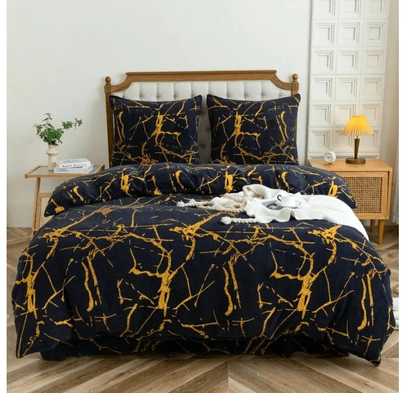 Obliečky mikroplyš AXIS čierne Rozmer obliečky: 70 x 80 cm | 140 x 200 cm