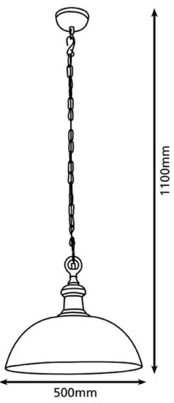 Eglo 78301 - Luster na lanku EASINGTON 1xE27/60W/230V pr. 500 mm