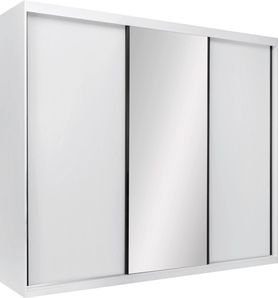 XXXLutz SKRIŇA S POSUVNÝMI DVERAMI, biela, 250/215/59,5 cm P & B - Skrine - 000885001509