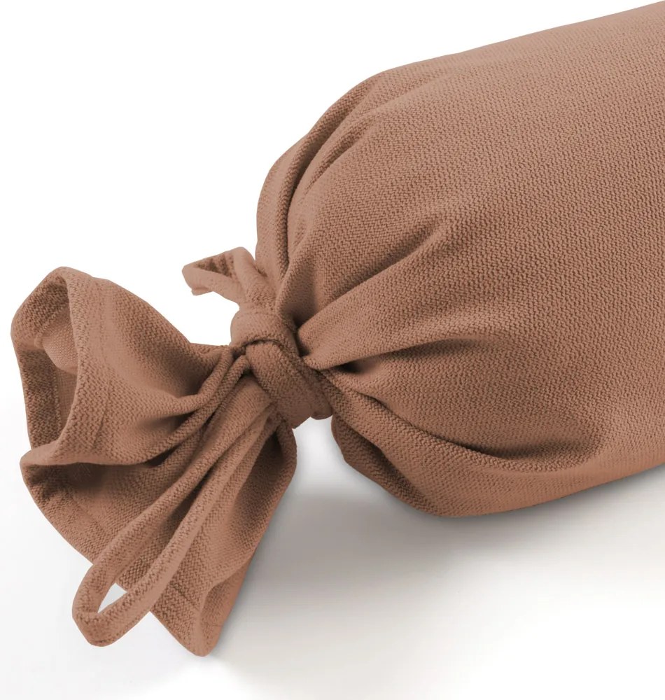 Biante Vankúš valec bonbon Velur VLR-006 Orieškovo hnedý 15x40 cm