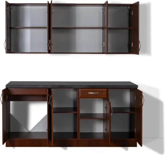 Kuchynská linka Sycilia 180, orech miláno/lancelot