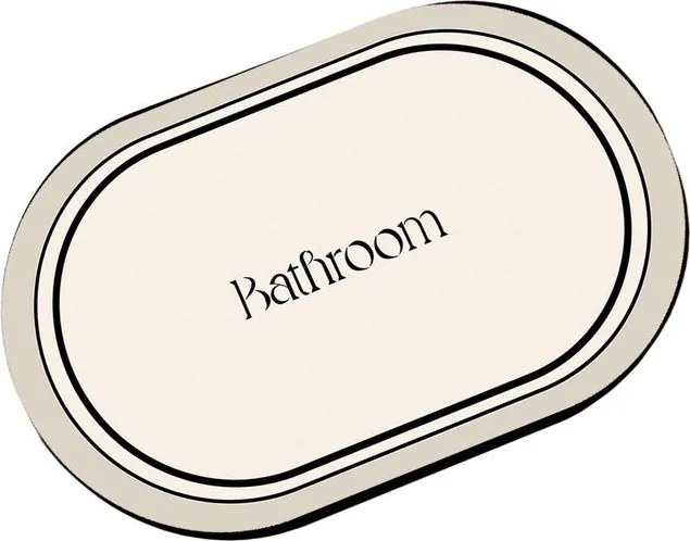 Krémová kúpeľňová predložka 60x100 cm Farbelle – Foutastic