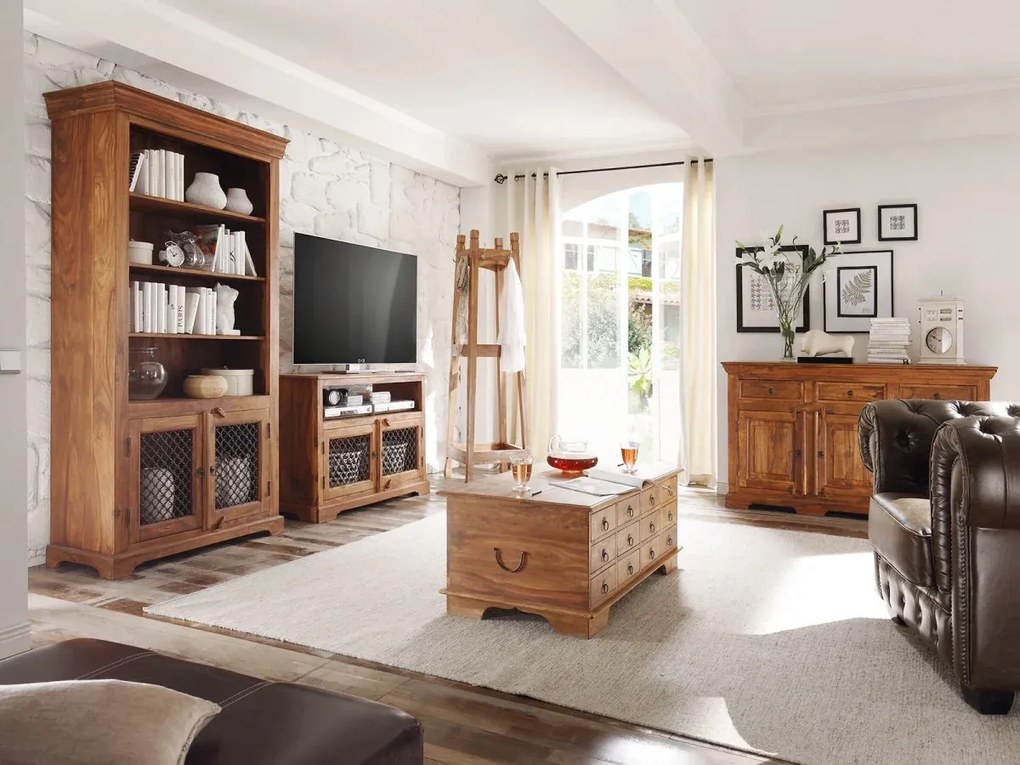 furniture-nabytek.cz - Masivní konferenční stolek Merlin II z palisandru, lakovaný, hnědý – 110×60×45 cm