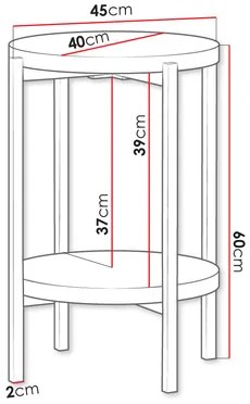 Konferenčný stolík Batasa 1 (čierna + captains deck). Vlastná spoľahlivá doprava až k Vám domov. 1121846