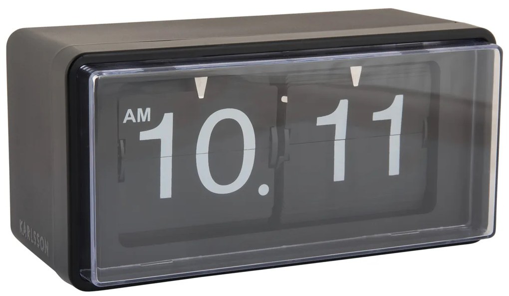 Digitálne hodiny Karlsson Retro Boxed Flip KA6055BK, 20cm
