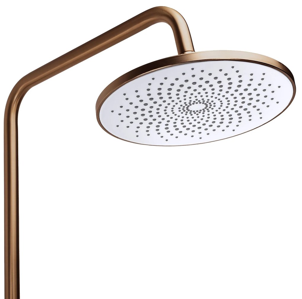 Rea Clif, sprchový set s ručnou a hlavovou sprchou, medená matná, REA-P3914