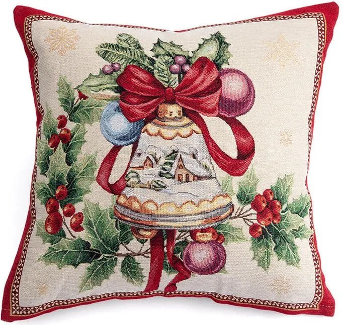 Gobelínová obliečka na vankúšik VIANOČNÝ ZVON 45 x 45 cm