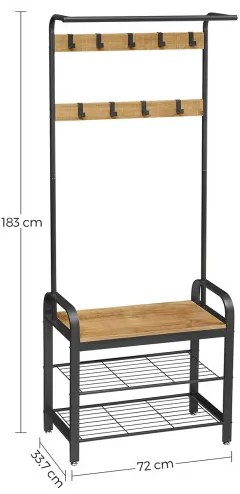 Vešiakový stojan s botníkom HSR040B05