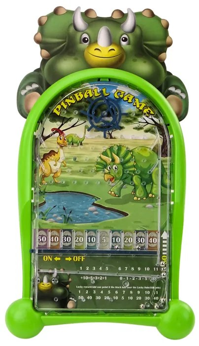 LEAN TOYS Pinball arkádová hra – Dinosaurus zelená