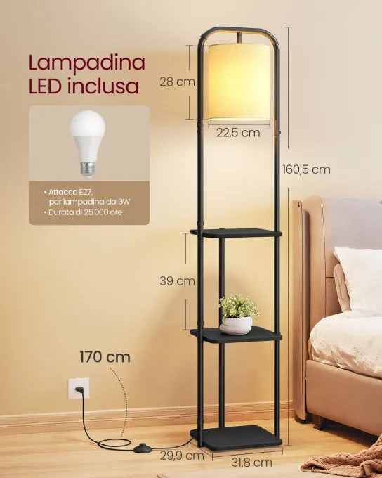 Dekoračná lampa s policami LFL001BD02