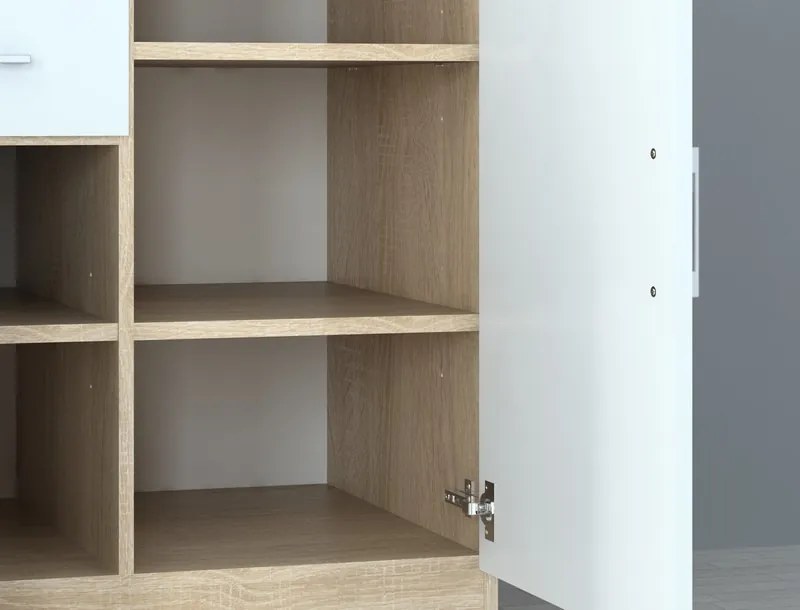 Komoda Universal, dub sonoma/biela