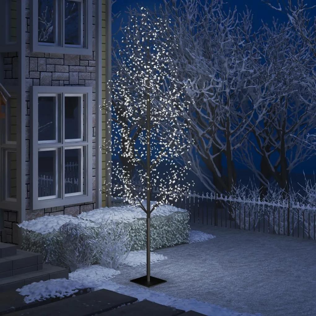Vianočný stromček 1200 LED studené biele svetlo kvety čerešne 400 cm 51275