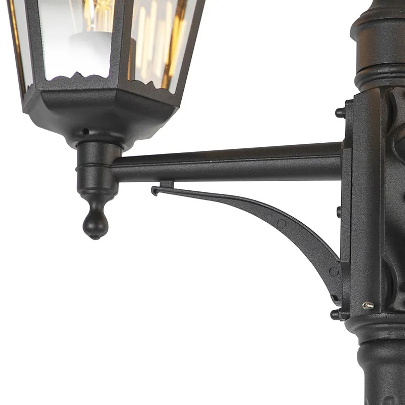 Vidiecka vonkajšia lampa čierna IP44 - New Orleans 3