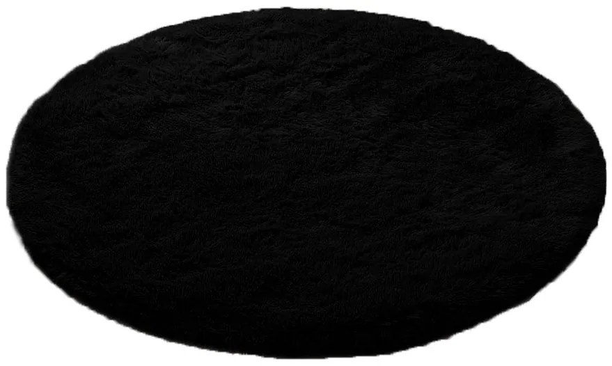 TZ Čierny okrúhly shaggy koberec Lana Rozmer: 100