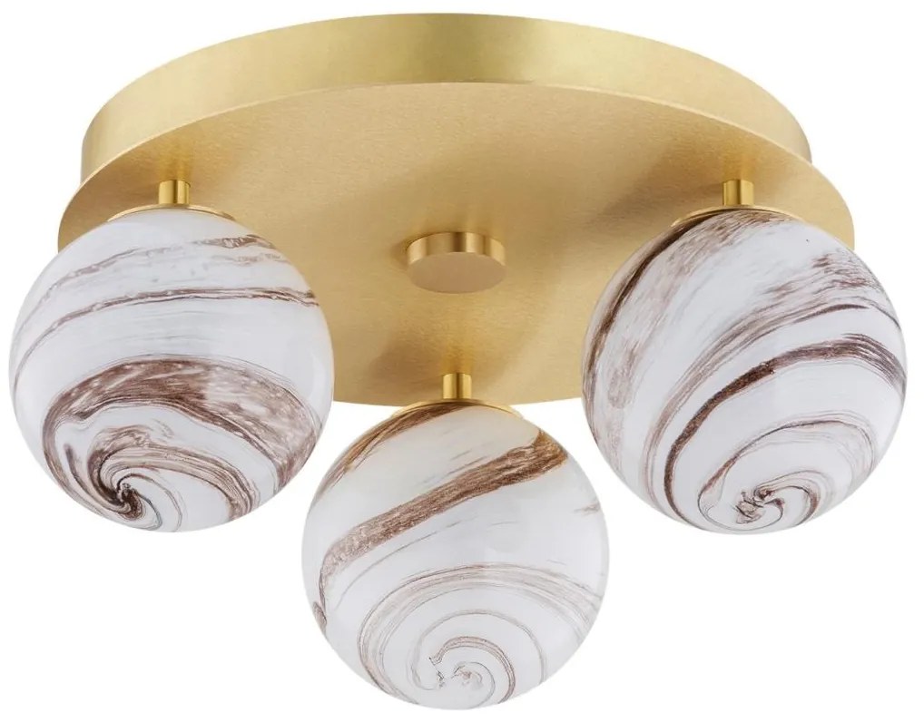 Argon 6290 - Stropné svietidlo FABIO 3xE14/7W/230V alabaster zlatá