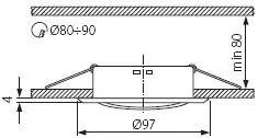 Podhledové bodové svítidlo Kanlux Argus CT-2115-BR/M