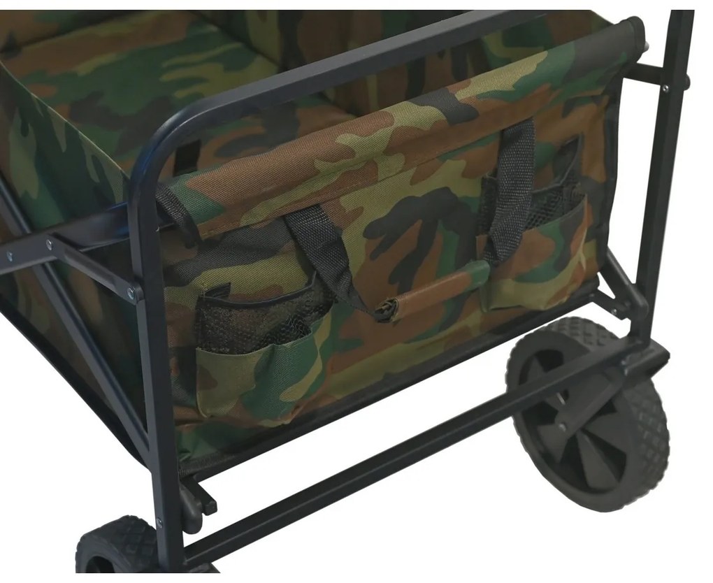 Cattara 13704 Kempingový vozík skladacie Trogir Army, 104 x 86 x 55 cm, M