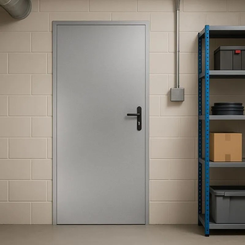 Plechové dvere 90, ľavé, pozinkované