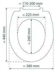 Schütte 84100-A - WC sedadlo, biele, s tichým zatváraním, MDF