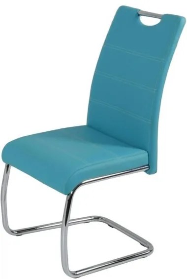Sconto Jedálenská stolička FLORA S modrá, syntetická koža