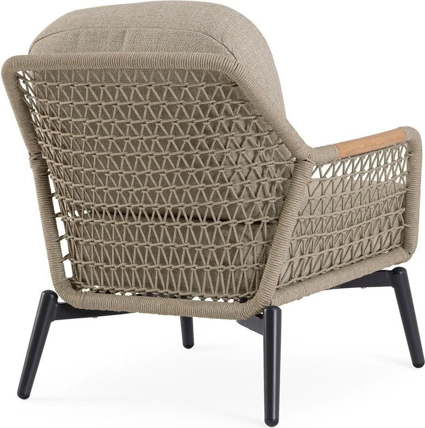 Svetlohnedé kovové záhradné kreslo Eulero – Bizzotto