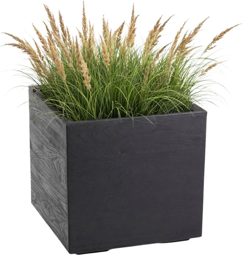 Sada 2 ks květináčů BETONIQUE 40x40/60x40 cm černá