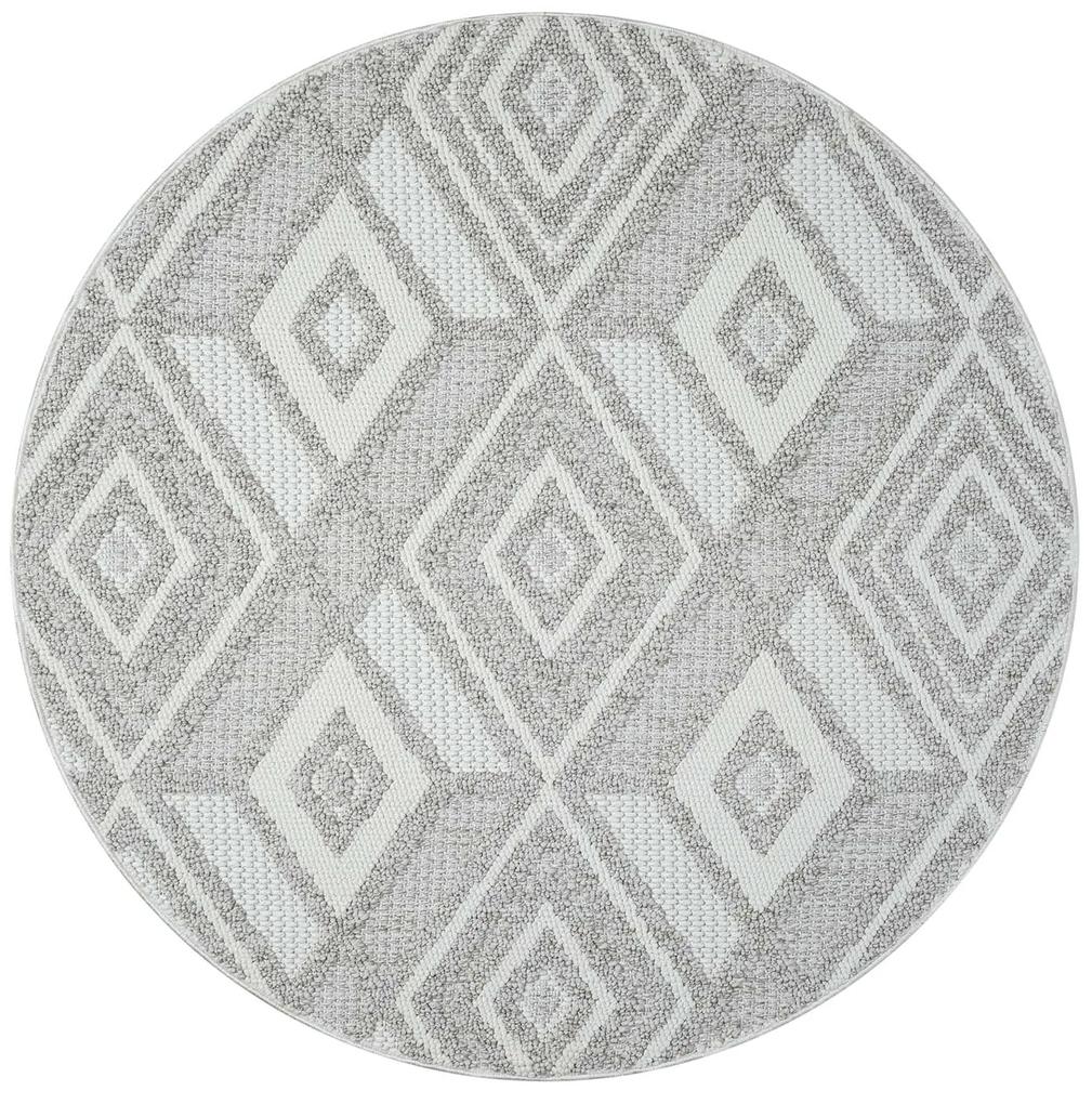 Dekorstudio Moderný okrúhly koberec LINDO 8875 - béžový Priemer koberca: 120cm