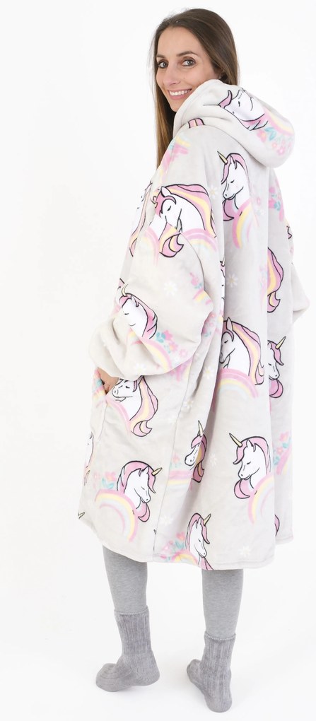 Baránková mikina mikroplyš – Jednorožec veľkosť L