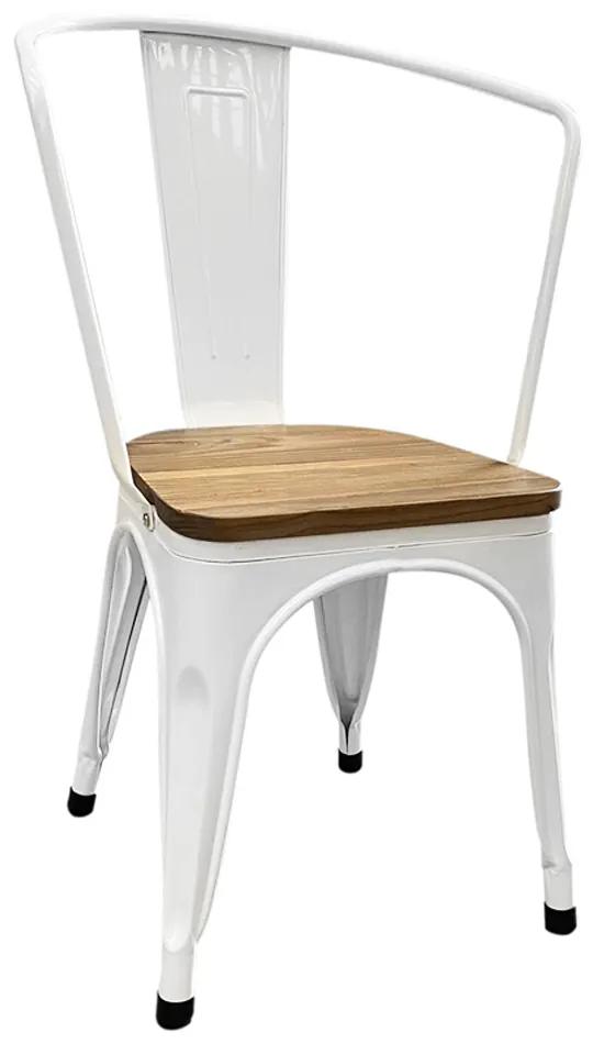 Kovové jedálenské stoličky Panni, 2 ks, rôzne farby, svetlé drevo
