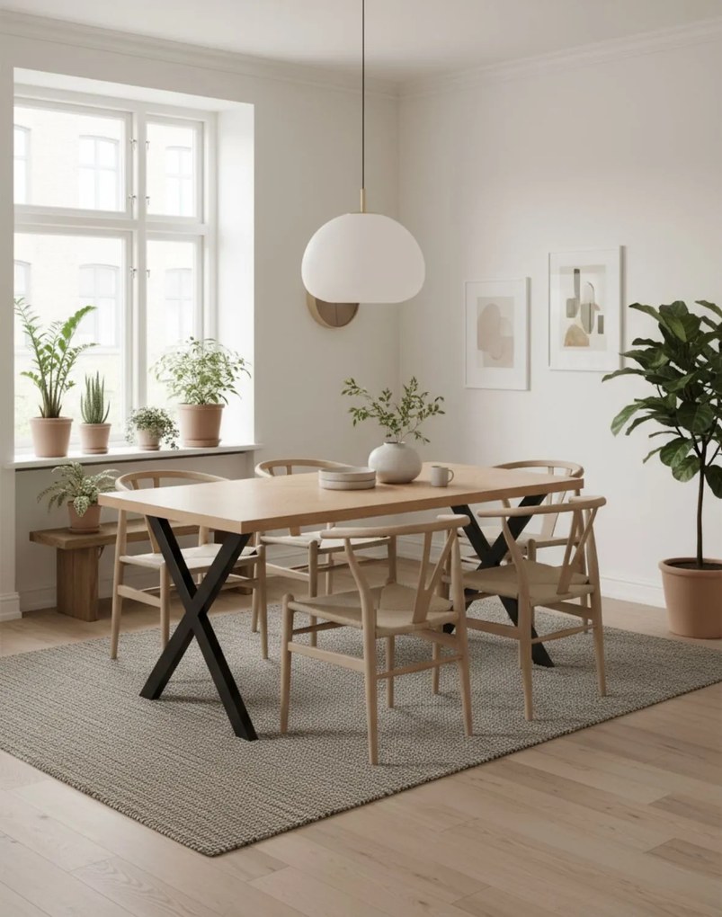 Stôl Bjorn (Nat 140 cm) – prírodný dub, rybia kosť