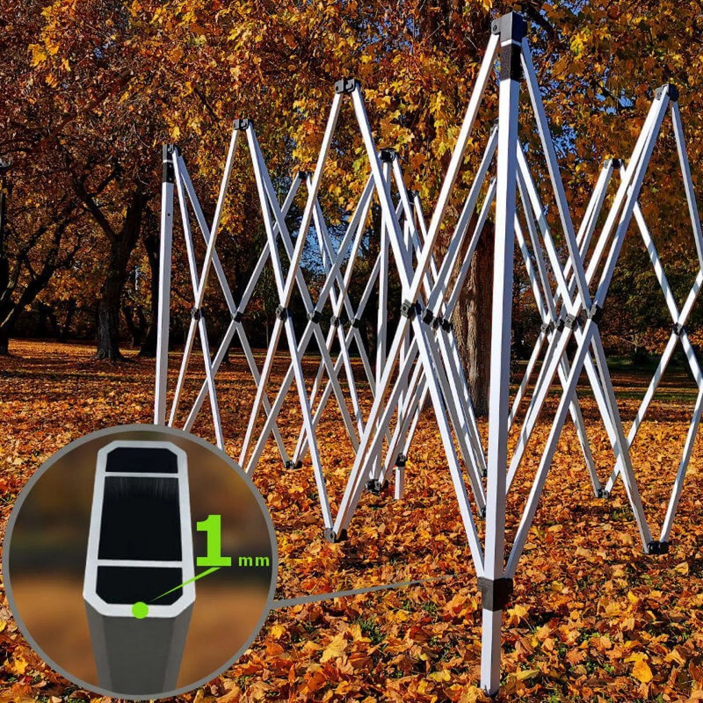 BRIMO Záhradný Párty Stan 3x4,5 m: Váš Kútik pre Relax a Oslavy - bez stien - Biela 36