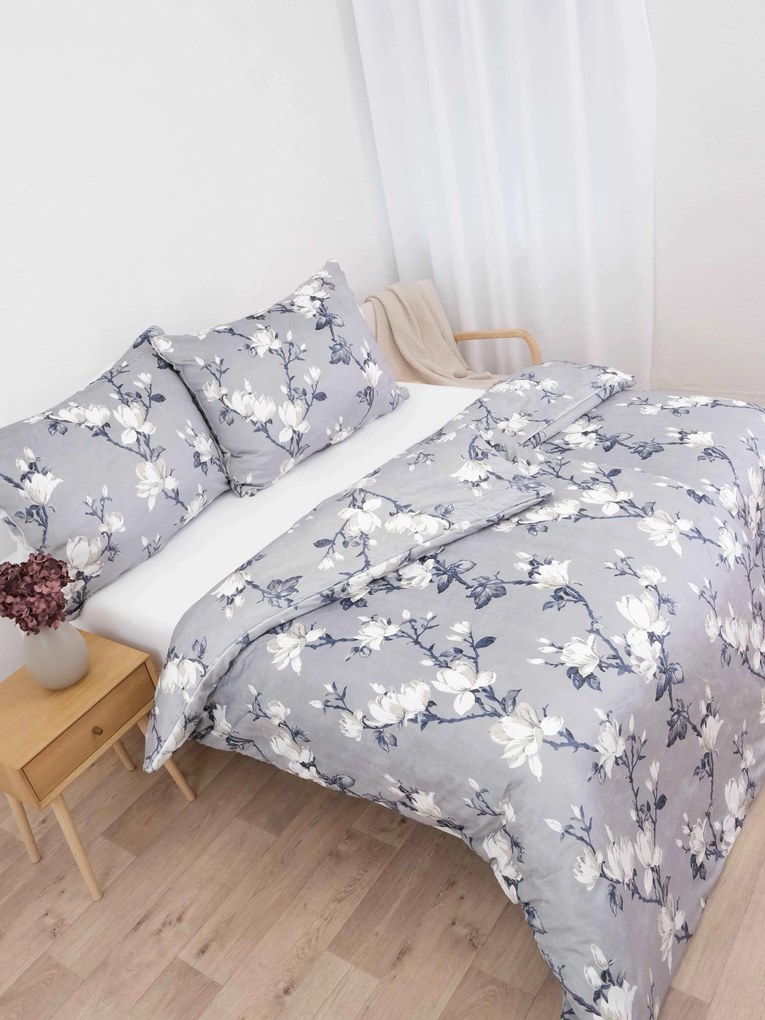 Predĺžené obliečky mikroplyš Digital – Johari šedé