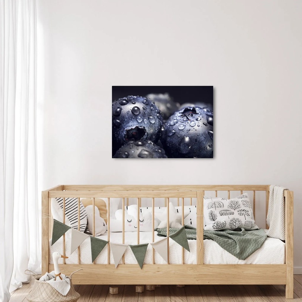 Obraz ovocia s kvapkami vody (70x50 cm)