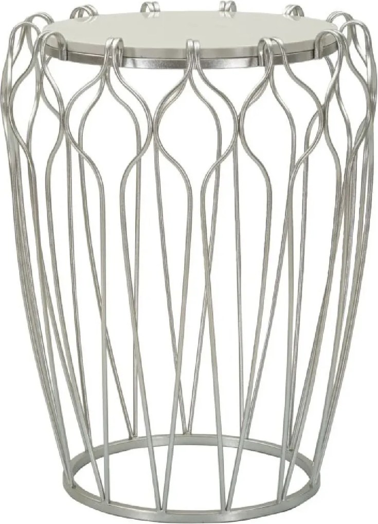 Odkladací stolík Hook 47 cm strieborný