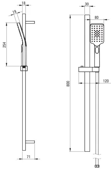 Deante NGA_N52K - Sprchová súprava ALPINIA čierna
