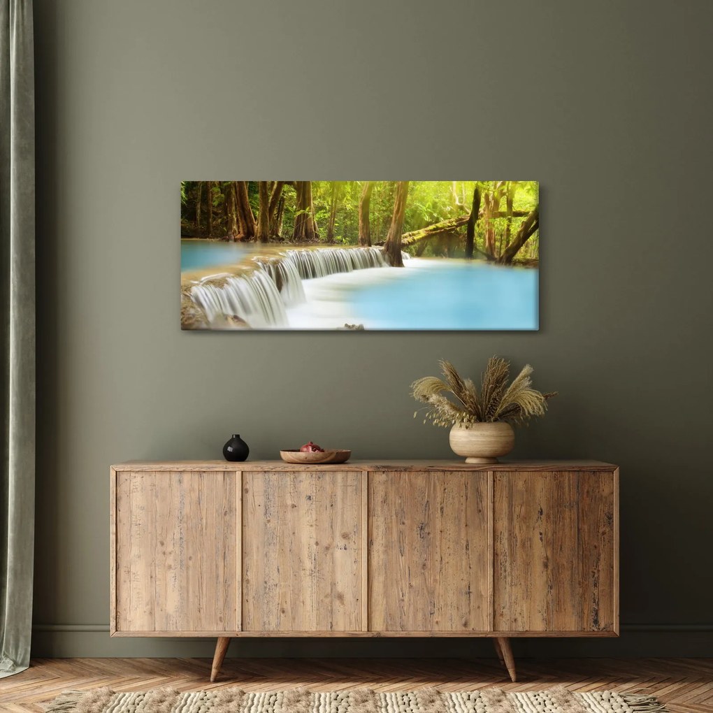 Obraz Huay Mae Kamin vodopádu v lese (120x50 cm)