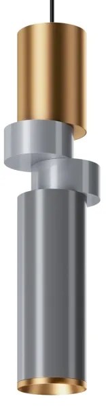 Maytoni MOD303PL-01CFL3 - Luster na lanku PALETTE 1xGU10/40W/230V zlatá/šedá