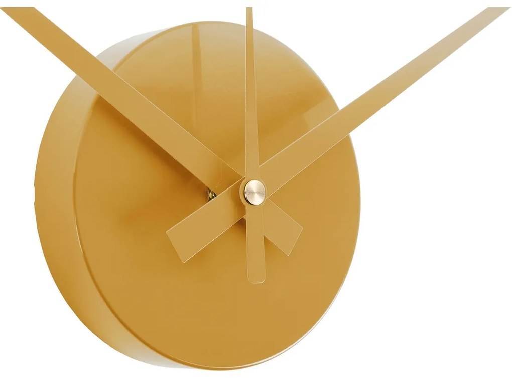 Karlsson 6001YE dizajnové samolepiace hodiny žltá, pr. 40 cm