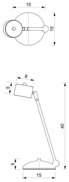Stolná lampa ARENA 1xGX53/11W/230V čierna/zlatá