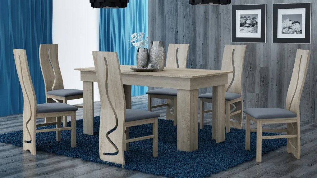 Jedálenský stôl 160x80x75 – dub sonoma