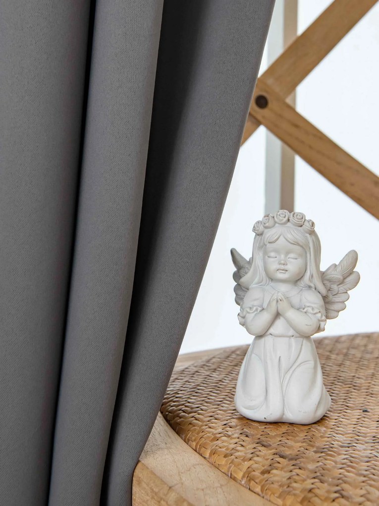 Blackout závesy Elias sivá – 140 × 280 cm (2 ks) - riasiaca stuha