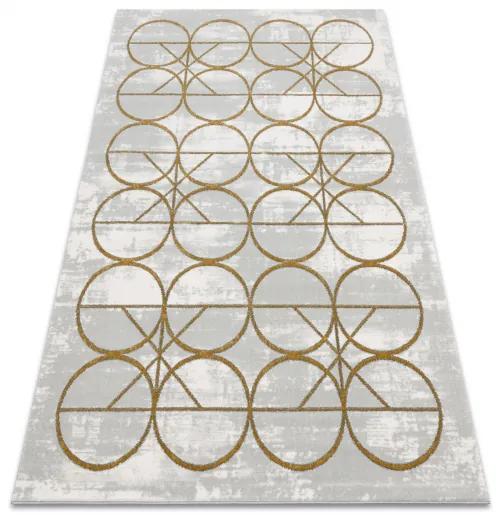 Koberec EMERALD exkluzívne 1010 glamour, štýlový kruhy krém / zlato Veľkosť: 120x170cm