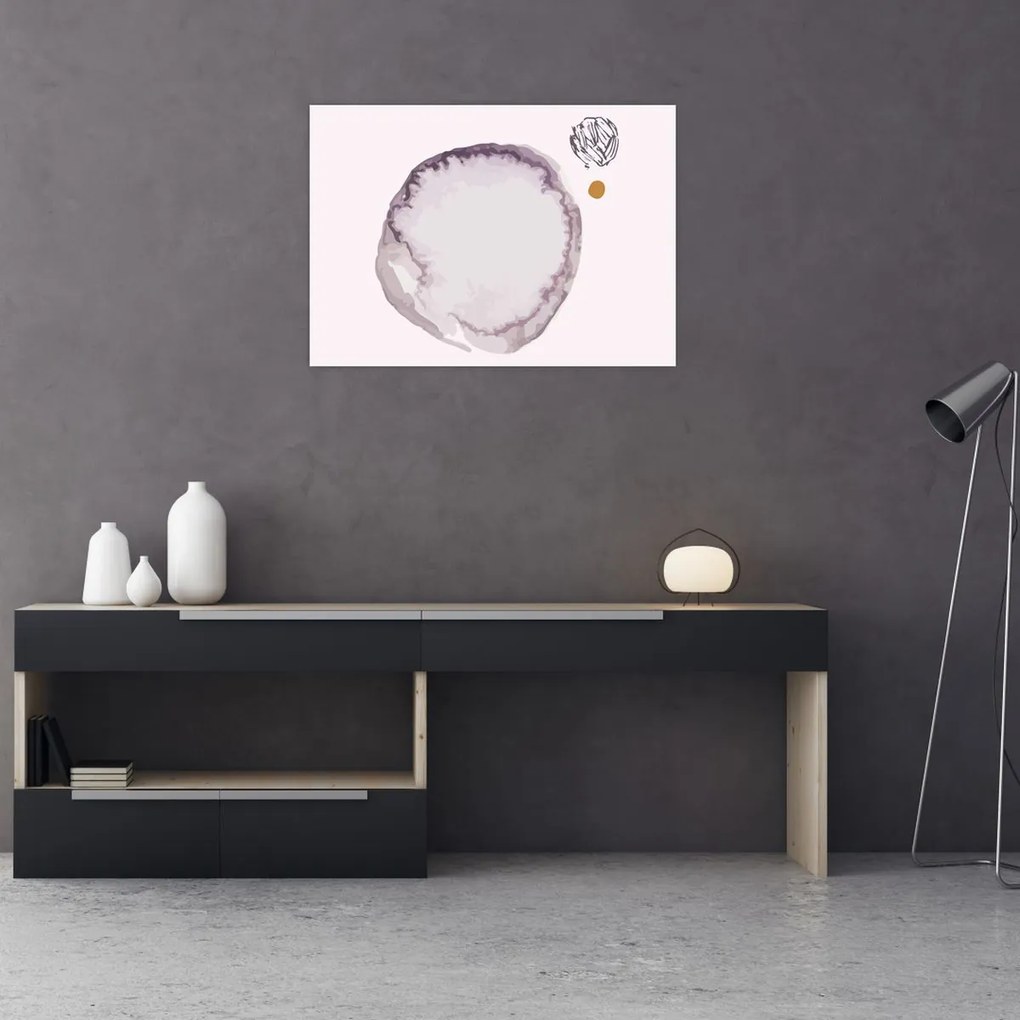 Sklenený obraz - Fialový minimalizmus N⁰4 (70x50 cm)