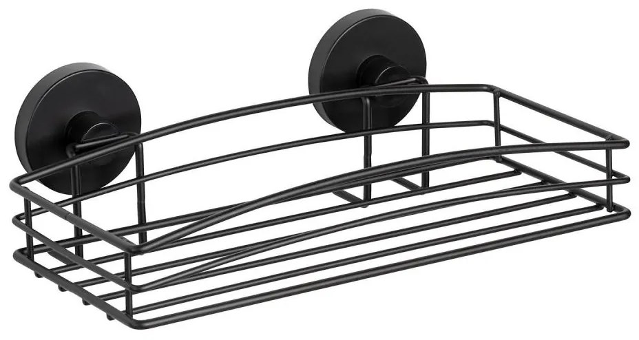 WENKO 24732100-Polička VACUUM-LOC RUND SCHW 26x14 cm čierna