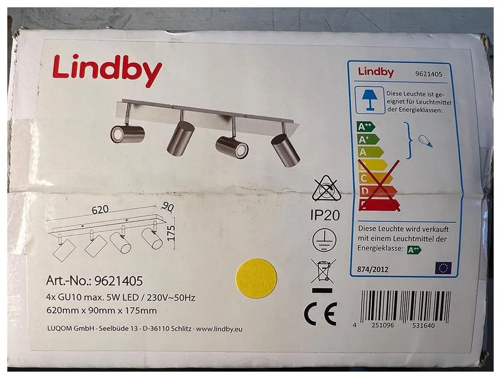 Lindby - Bodové svietidlo 4xGU10/5W/230V