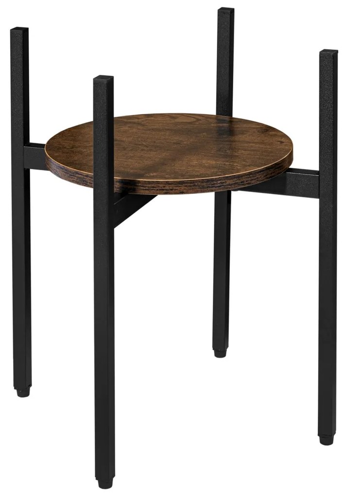 Stojan na kvety TORRE RUSTIC 40 cm hnedý/čierny