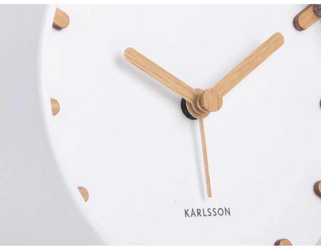 Karlsson 5943WH dizajnový budík 11 cm