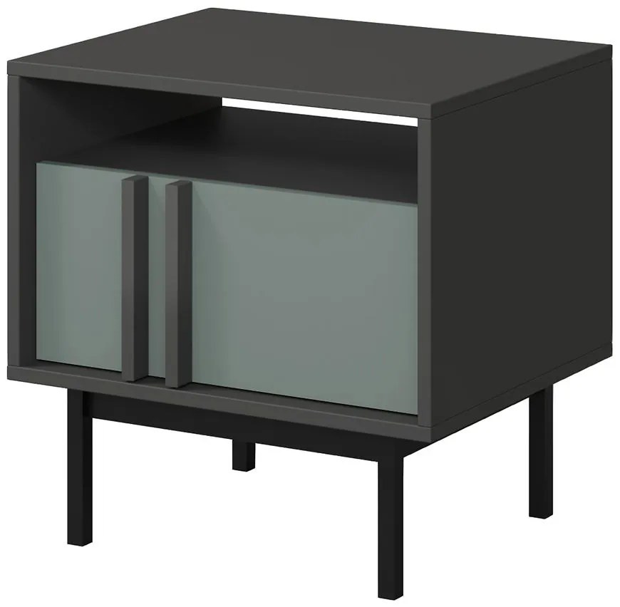 Nočný stolík Alsy 13 Aloe/Antracit