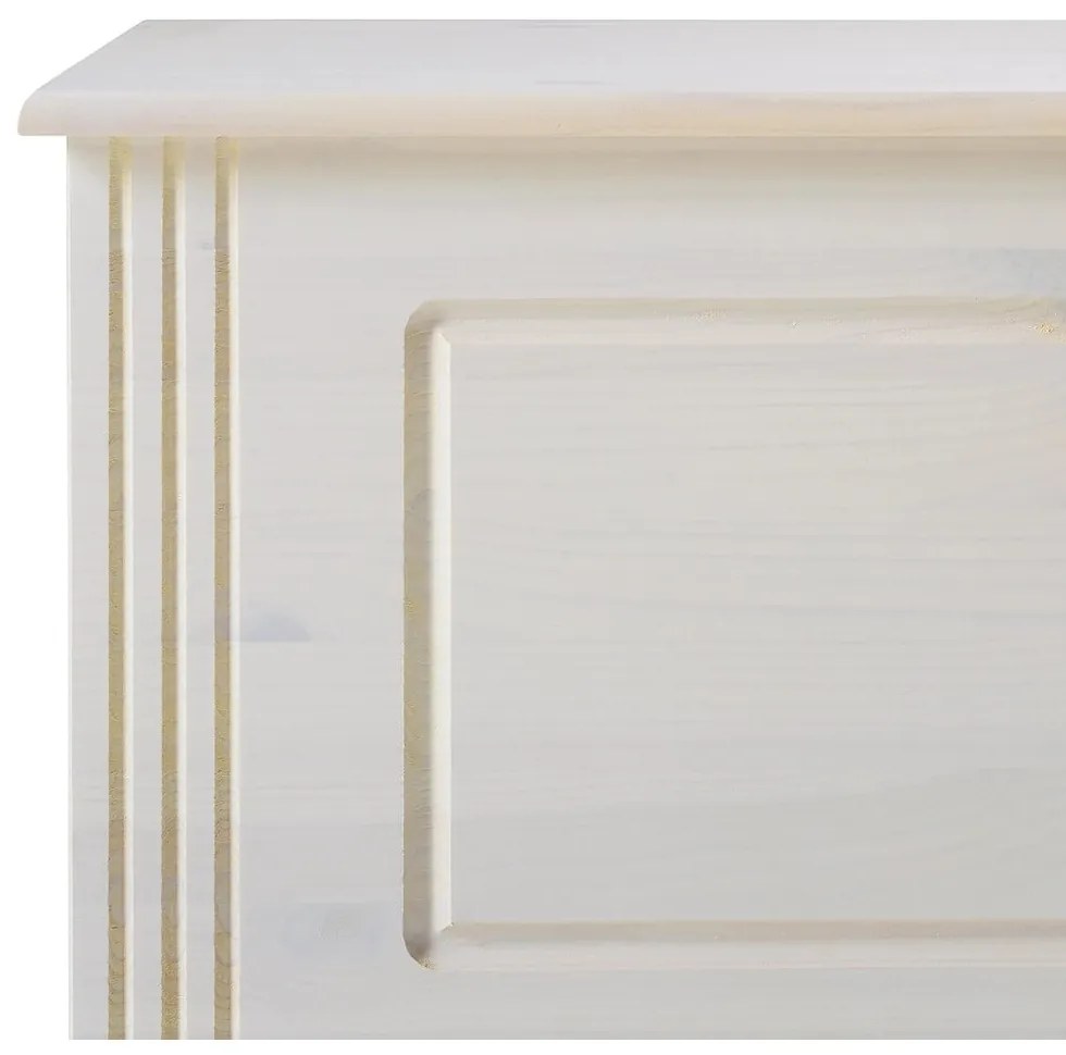 Biela truhlica z borovicového dreva 80x45 cm Anita – Støraa
